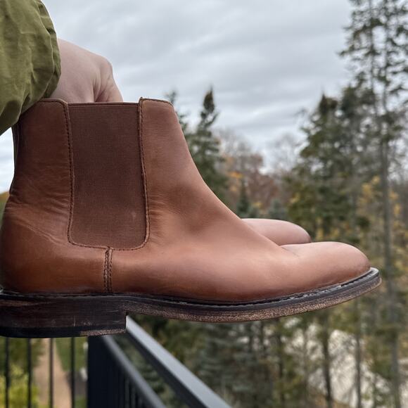 Polo Ralph Lauren Leather Newent Chelsea Boots Men's 9.5 D Brown Saddle 1934 F13 - Picture 12 of 16